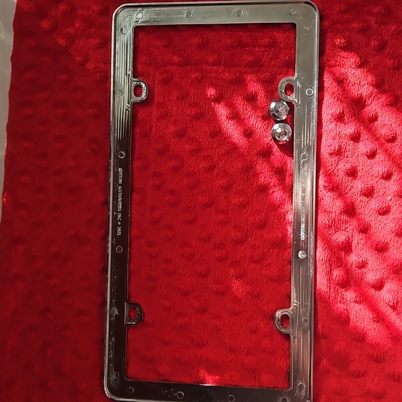 BLING Crushed Diamomd License Plate Frame Chrome Style license plate holder - Picture 10 of 10